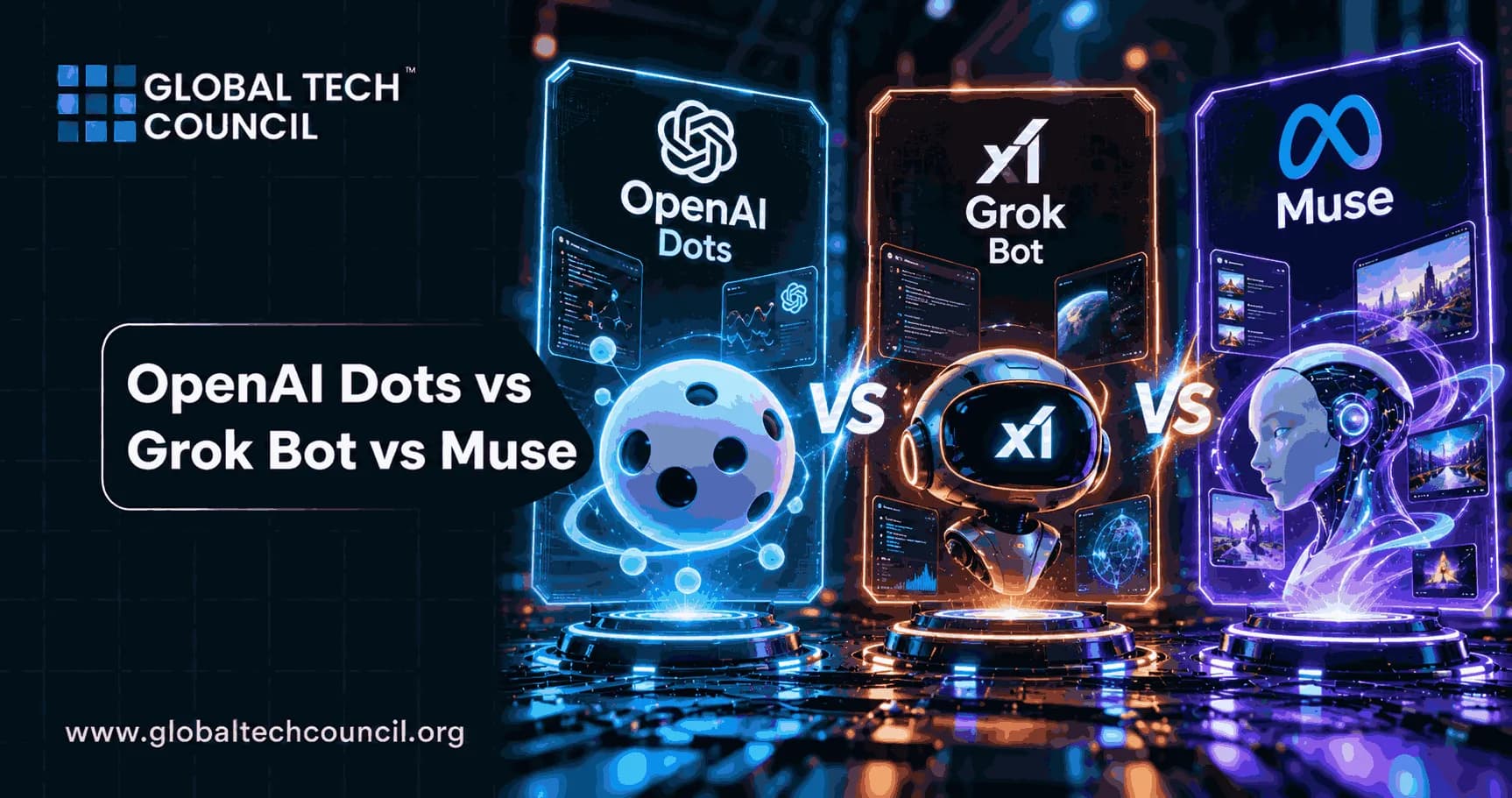 OpenAI Dots vs Grok Bot vs Muse