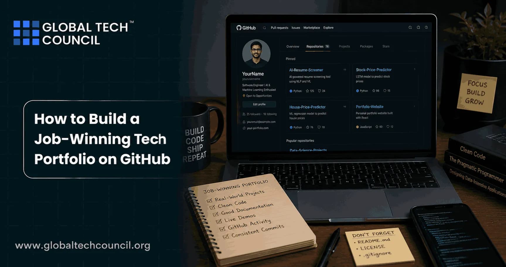 How to Build a Job-Winning Tech Portfolio on GitHub Real Project Ideas for Beginners