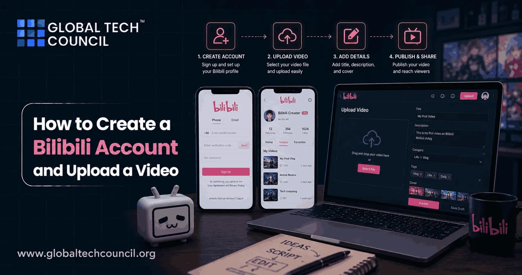 How to Create a Bilibili Account and Upload a Video