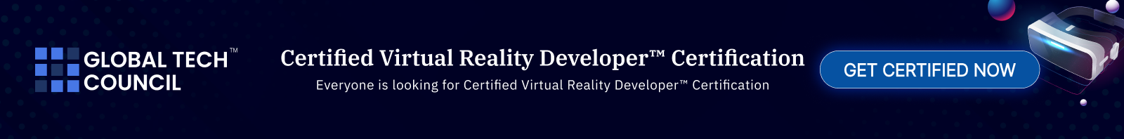 Certified Virtual Reality Developer Strip