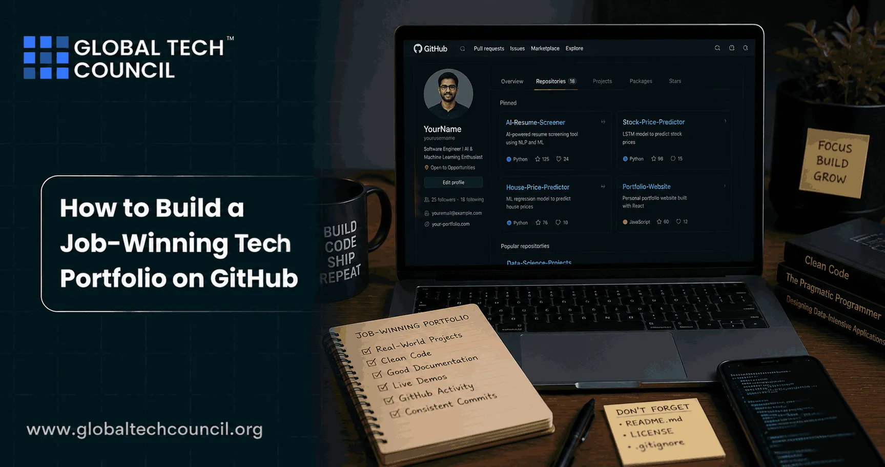 Job-Winning Tech Portfolio on GitHub (Beginner)