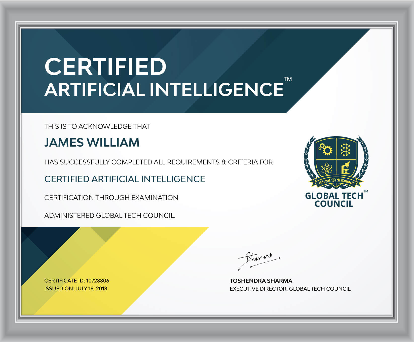 Certified-Artificial-Intelligence-Frame