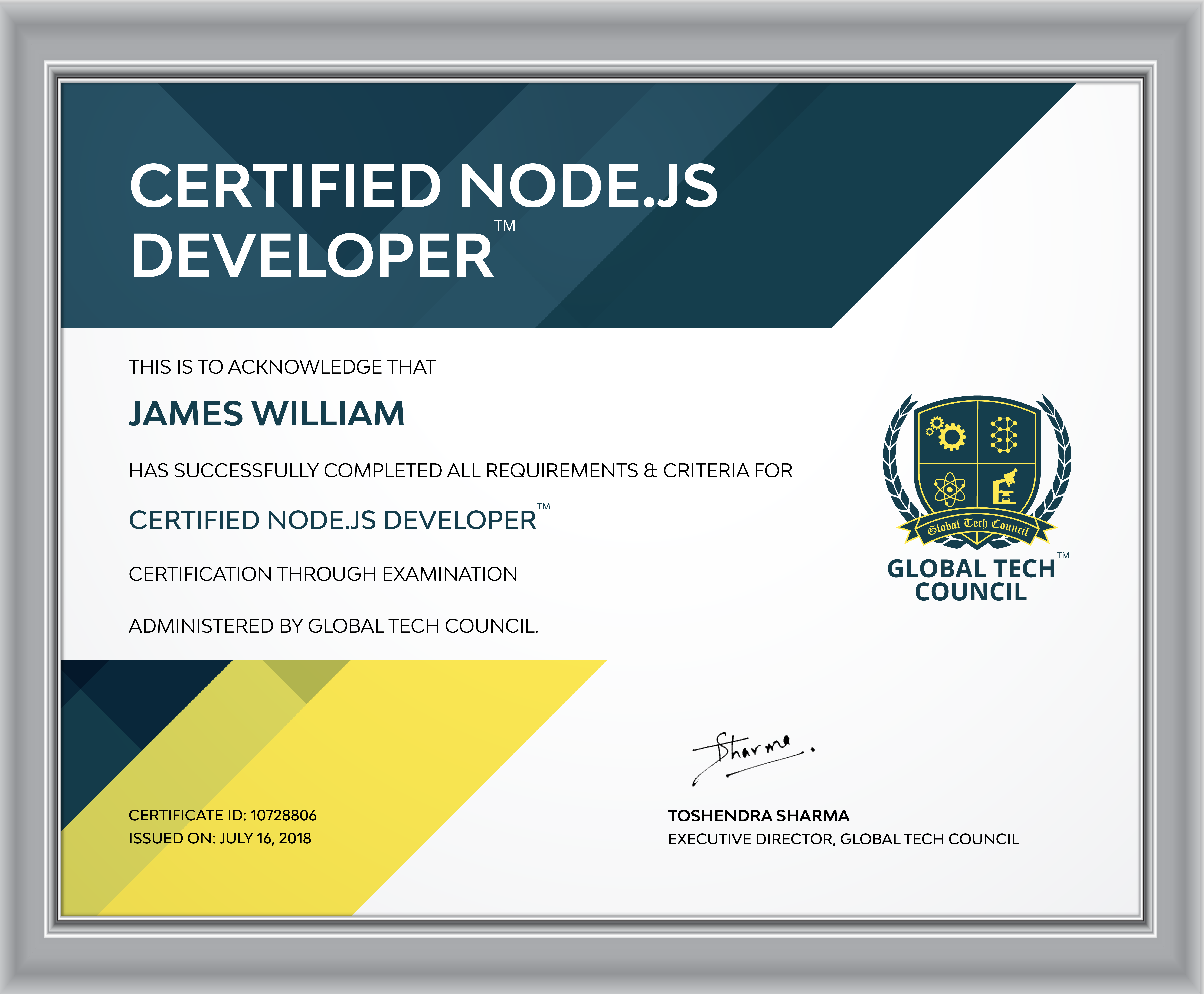 Certified Node.js Developer Frame-01